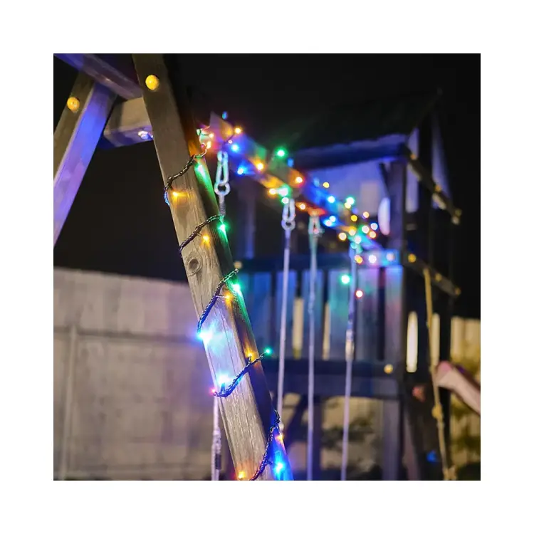 Гирлянда Neon-Night ТВИНКЛ 20м, черный ПВХ, 200LEDмульти RGYB 303-149