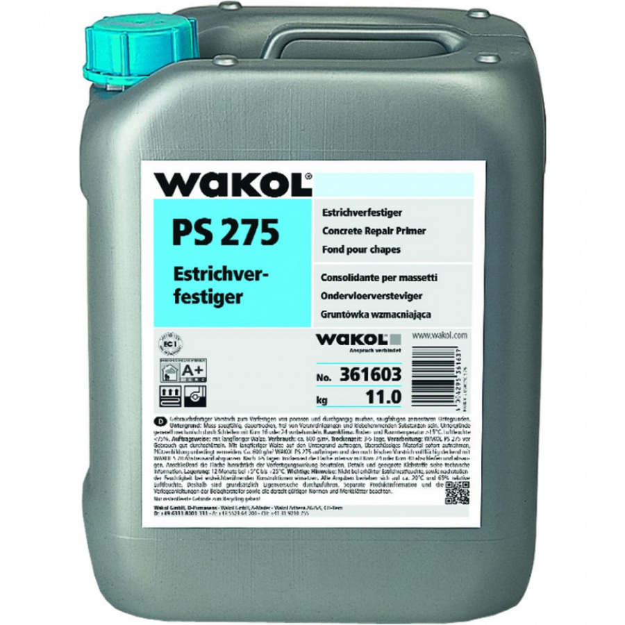 Закрепитель рыхлых цементных стяжек WAKOL PS 275