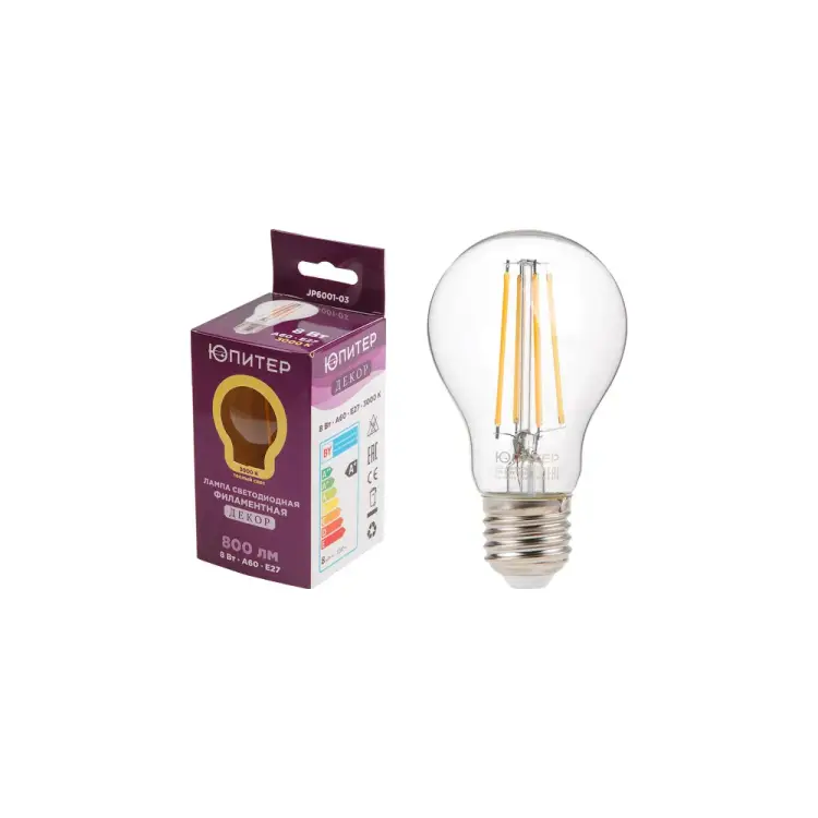 Светодиодная филаментная лампа Юпитер JP6001-03