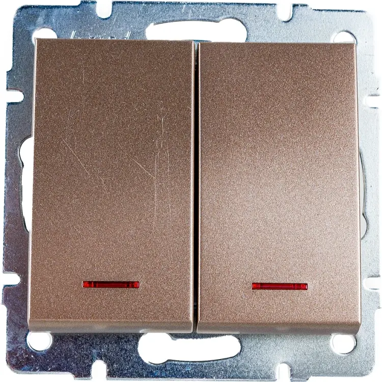 Двойной выключатель Lezard RAIN 703-3188-112