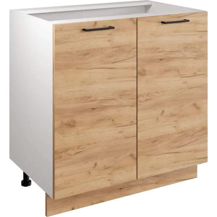 Шкаф - стол Атмосфера 80см с двумя дверцами Simple Н800 Дуб золотой крафт/ Белый 00-00020873