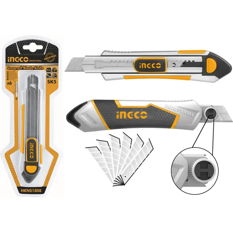Канцелярский нож INGCO INDUSTRIAL HKNS1808