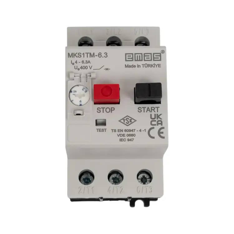 Термомагнитный автомат защиты двигателя EMAS MKS1TM-6.3