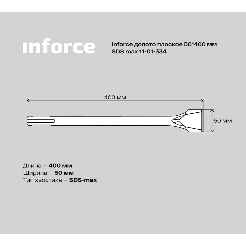 Плоское долото Inforce 11-01-334