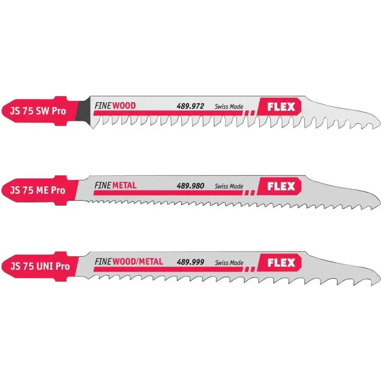 Пилки для электролобзика JS 75 Pro Set VE 3 FLEX 490008 Пилки для электролобзика JS 75 Pro Set VE 3 FLEX 490008