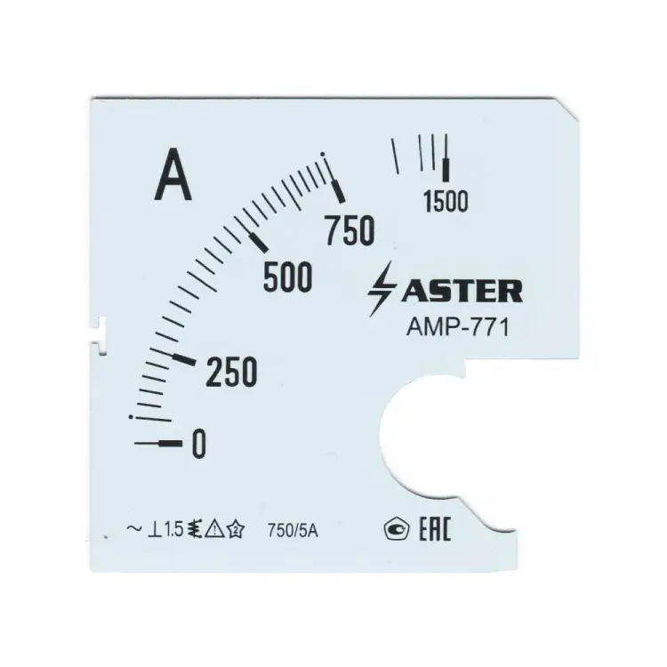 Шкала к амперметру AMP-771 ASTER SC771-750