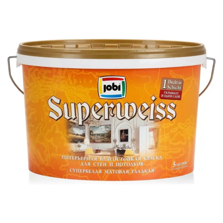 Высокоукрывистая краска JOBI SUPERWEISS 11825 Высокоукрывистая краска JOBI SUPERWEISS 11825
