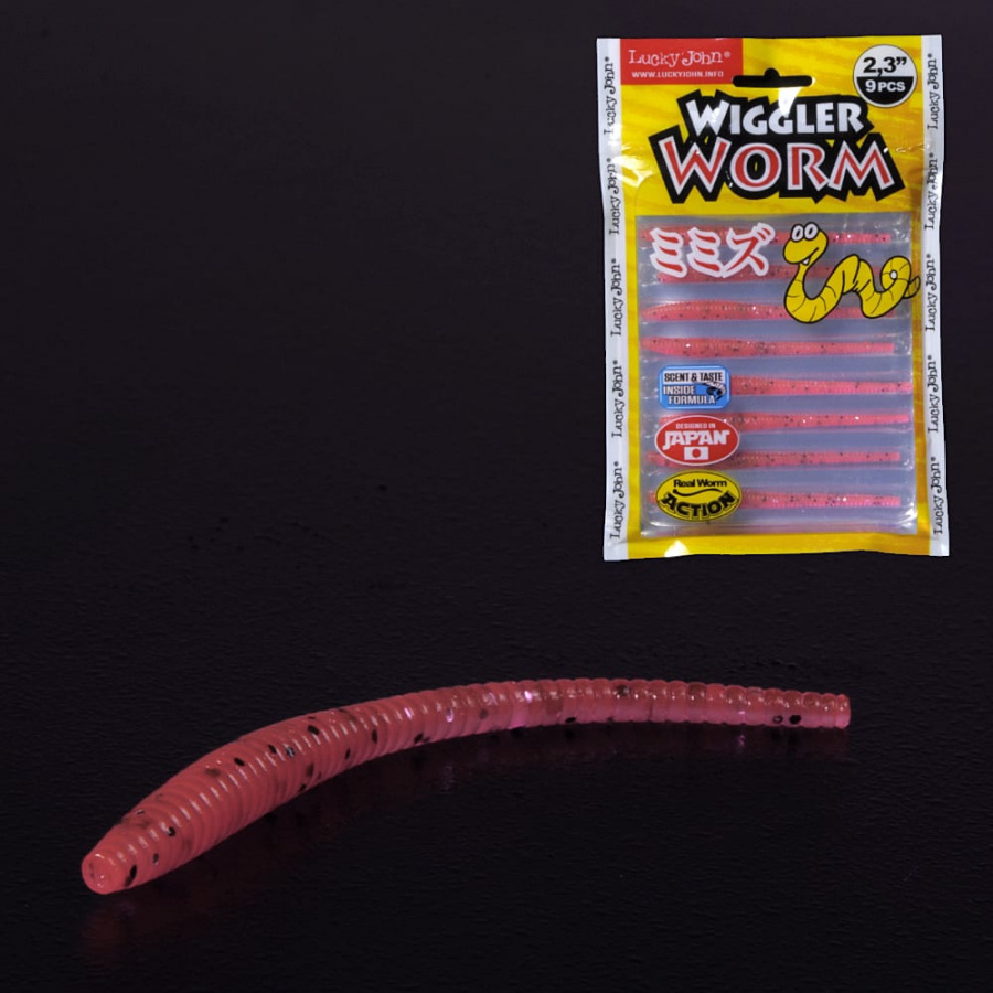Съедобные искусственные слаги Lucky John LJ Pro Series WIGGLER WORM