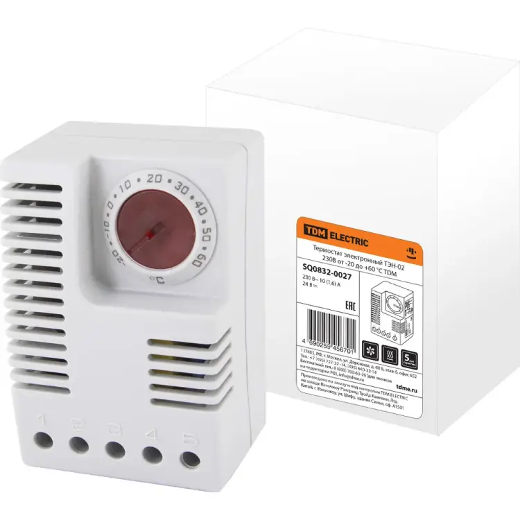 Электронный термостат TDM ELECTRIC ТЭН-02 SQ0832-0027