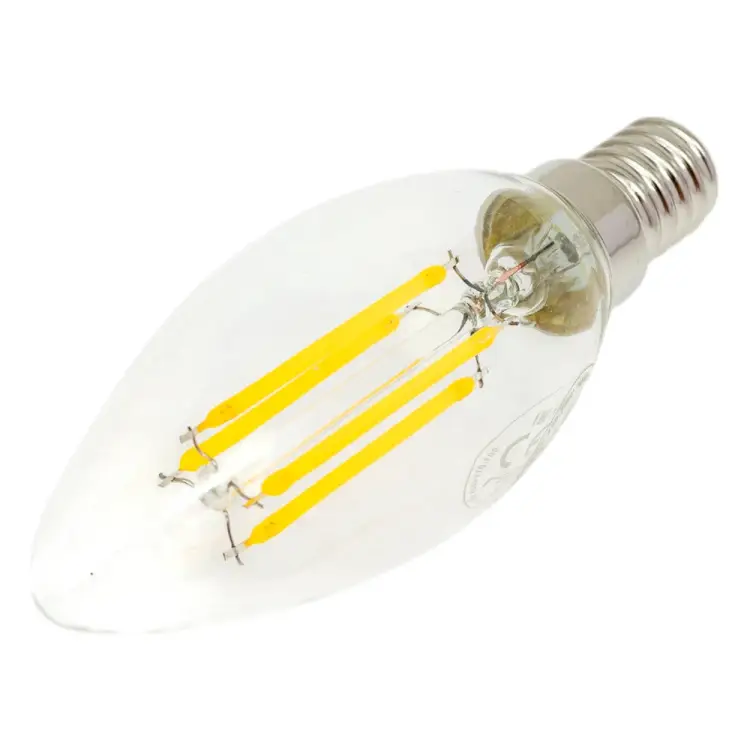 Светодиодная филаментная лампа HOROZ ELECTRIC FILAMENT CANDLE-6 6W 4200K E14 220-240V 001-013-0006 HRZ01000339