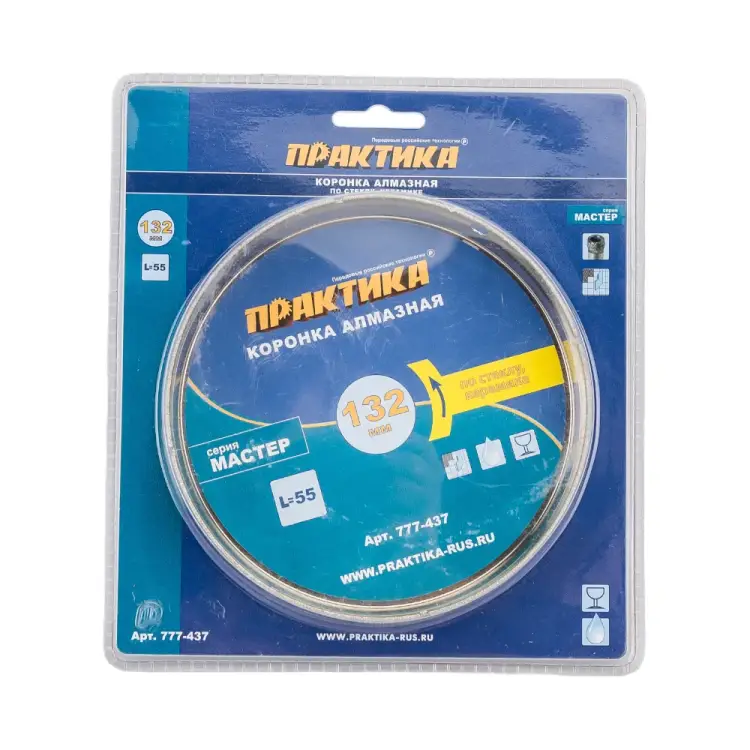 Алмазная коронка по стеклу и керамике ПРАКТИКА 777-437