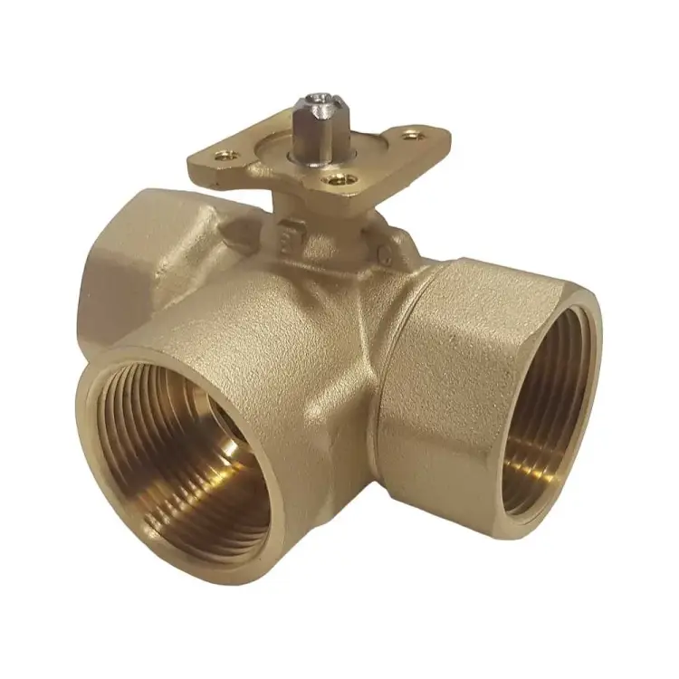 Трехходовой латунный шаровой кран TECHNO 3032B 640332-2