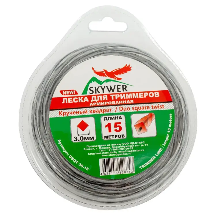 Леска для триммера SKYWER DSQT 30-15