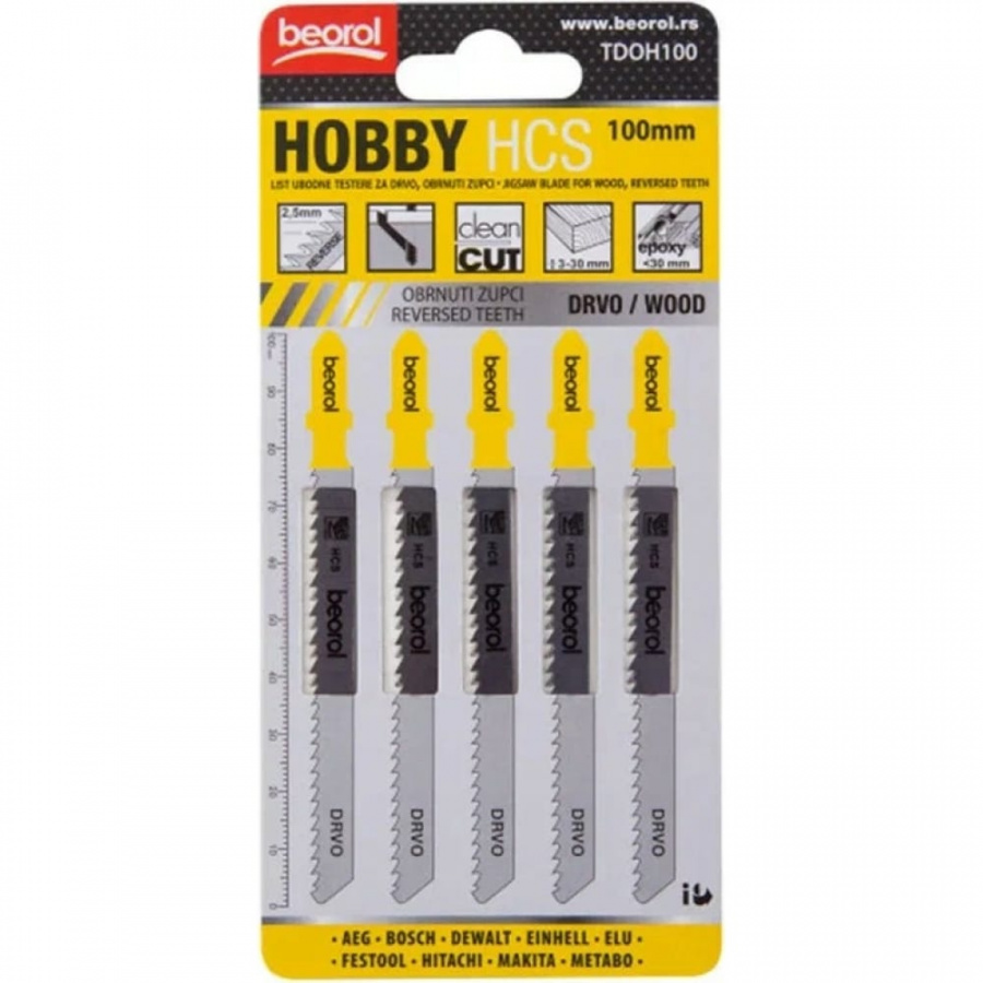 Пилки по дереву и пластику BEOROL hobby