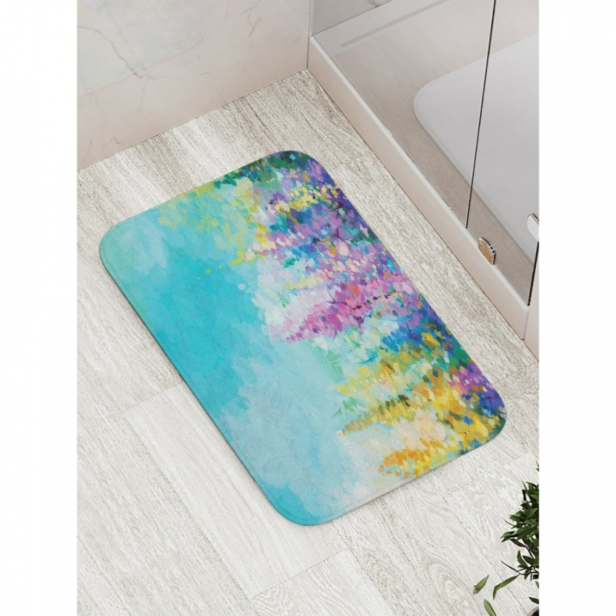 Противоскользящий коврик для ванной, сауны, бассейна JOYARTY Небо из цветов