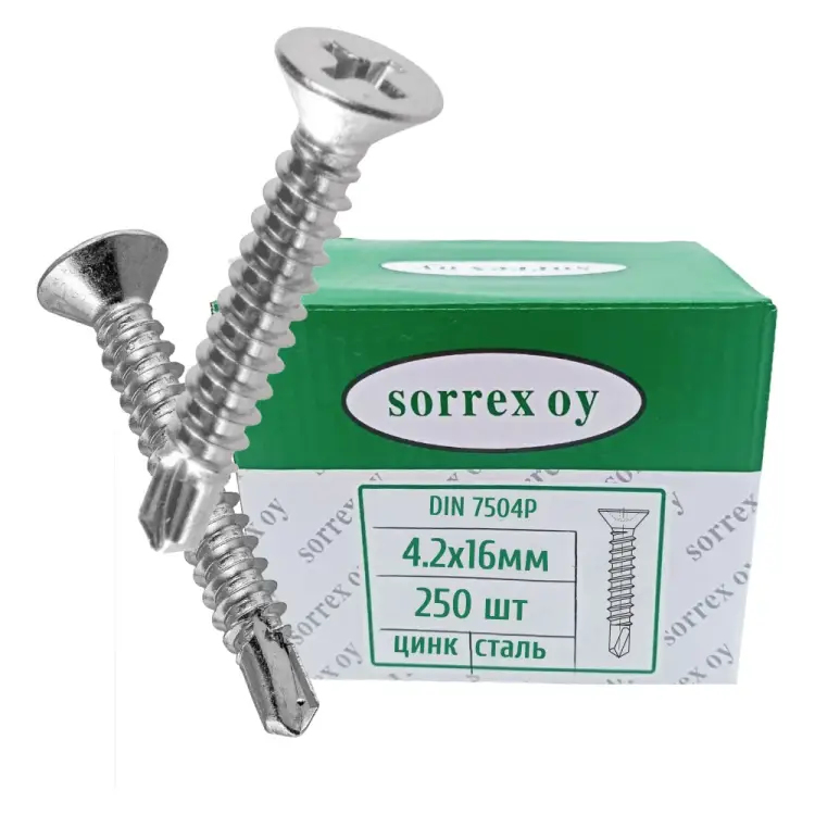Саморез SORREX 7504P-ZN-M4.2X16 7504P-1-042-016 250