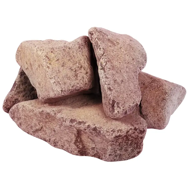 Малиновый обвалованный камень Банные штучки Кварцит 33091