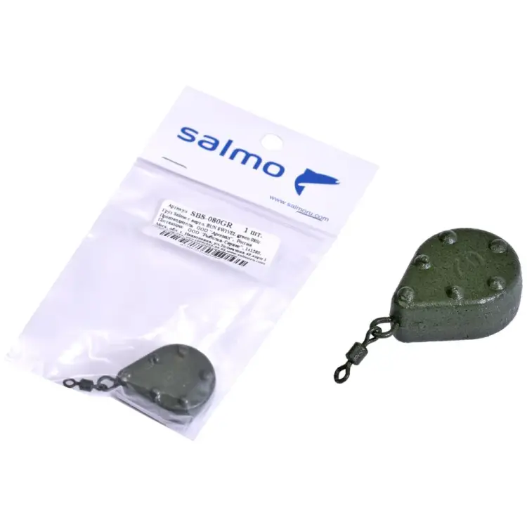 Грузило Salmo BUN SWIVEL green SBS-080GR