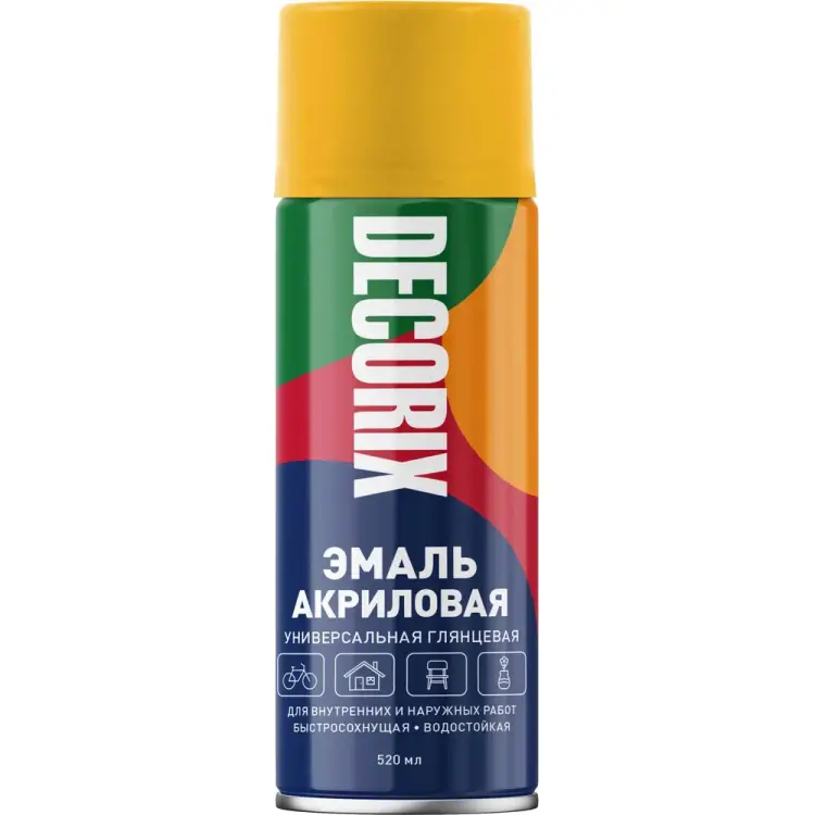 Универсальная аэрозольная акриловая эмаль Decorix 0101-16 DX Универсальная аэрозольная акриловая эмаль Decorix 0101-16 DX