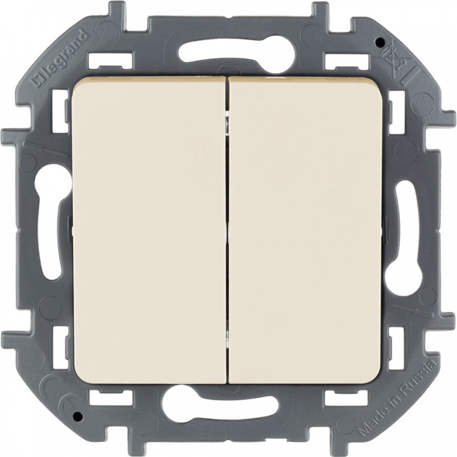 Двухклавишный выключатель Legrand INSPIRIA