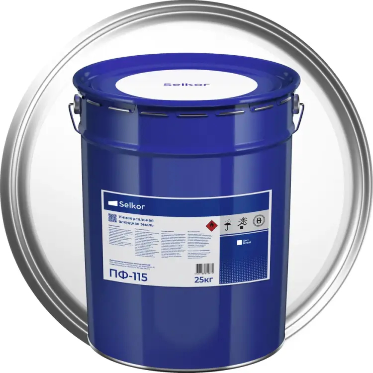 Эмаль Selkor ПФ-115 белая 25 кг 81014 Эмаль Selkor ПФ-115 белая 25 кг 81014