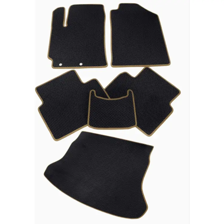 Коврик в салон и багажник для Nissan Qashqai 2013-2022 сборка Россия Vicecar SB32044R_беж