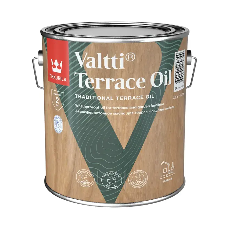 Масло для террас и садовой мебели Tikkurila VALTTI TERRACE OIL 700010364