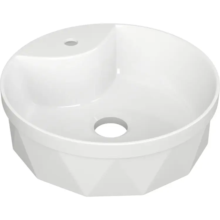 Круглая накладная раковина Bauedge BAU Element Cristal D40 NS0006