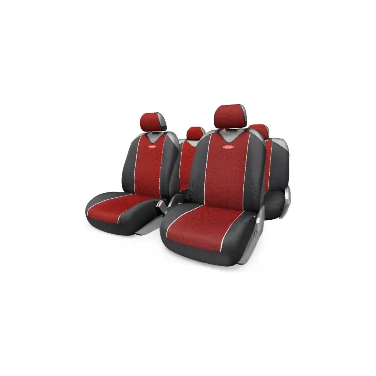 Чехол AUTOPROFI CARBON PLUS CRB-902P BK/RD