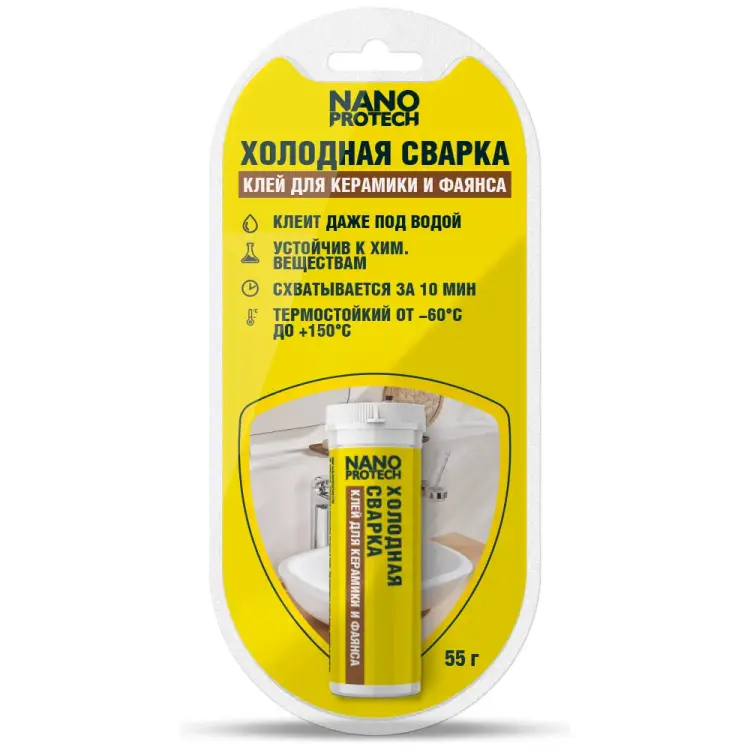 Клей для керамики и фаянса Nanoprotech Холодная сварка NPGSK0007