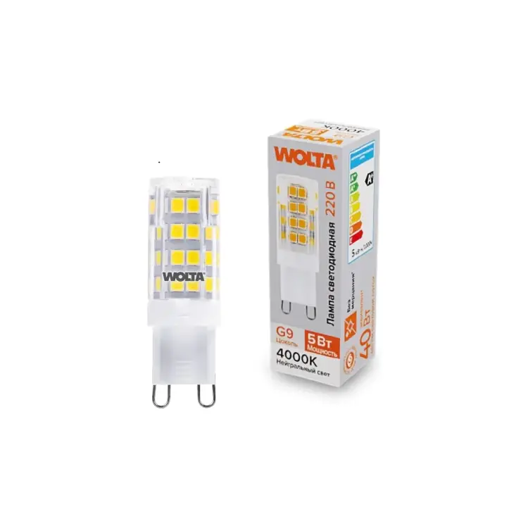 Капсульная светодиодная лампа Wolta WSTD-JCD-5W4KG9-C Капсульная светодиодная лампа Wolta WSTD-JCD-5W4KG9-C
