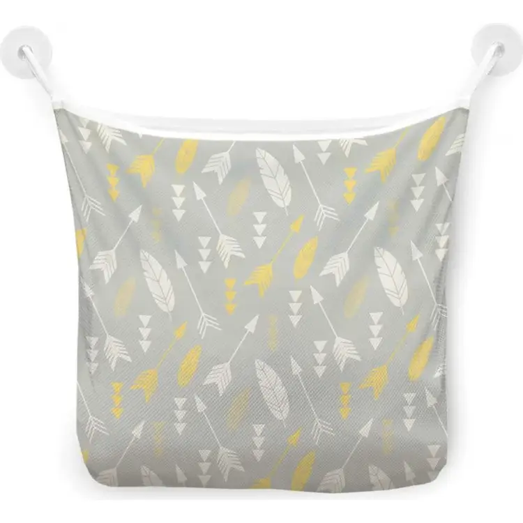 Настенная сетка-органайзер для ванной для игрушек JOYARTY Косые стрелы с перьями tgb_10300