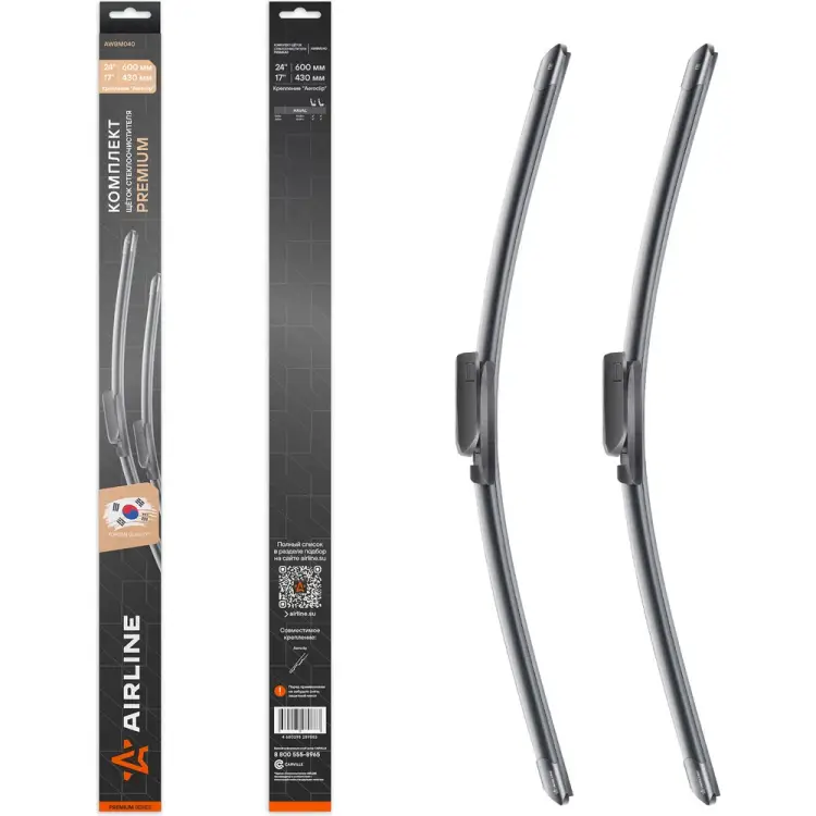 Комплект щеток стеклоочистителя Airline PREMIUM AWBM040