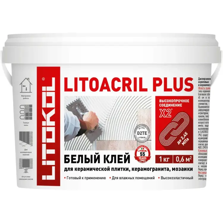Пастообразный клей LITOKOL LITOACRIL PLUS 480920003 Пастообразный клей LITOKOL LITOACRIL PLUS 480920003
