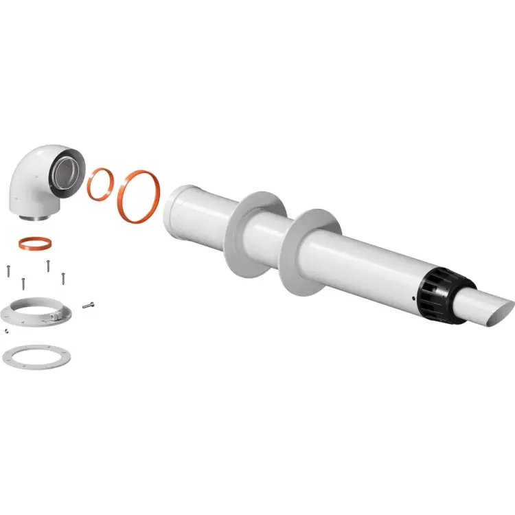 Комплект дымохода KRATS АНТИЛЕД 60/100 - 1000мм (Bosch, Buderus, Navien S/C/E, Baxi Nova/Classic, Federica Bugatti, Baltur,  KTL-02F-075