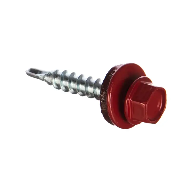 Кровельный саморез качественный крепеж 4,8/29 RAL3003200 красный рубин (200 шт.) 1000657