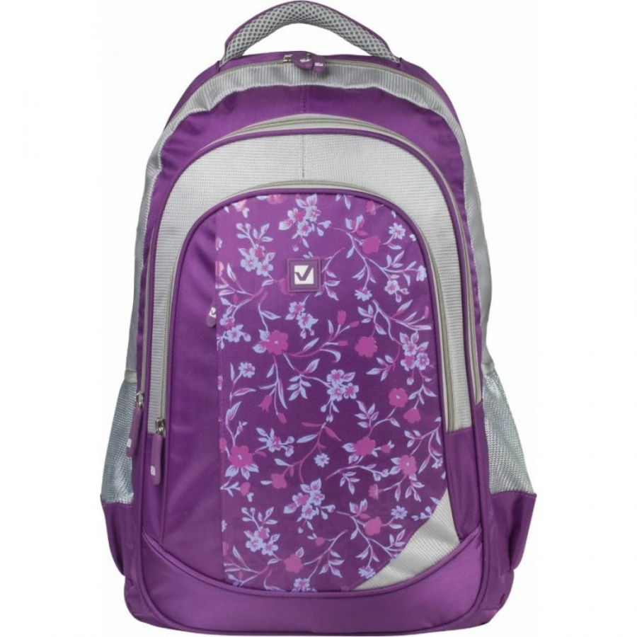 Рюкзак для старших классов BRAUBERG Цветочный узор