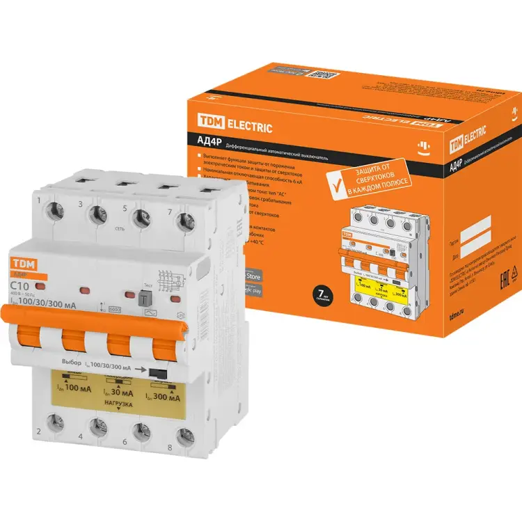 Дифференциальный автомат TDM ELECTRIC SQ0204-0628