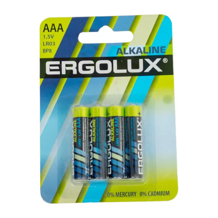 Батарейка Ergolux alkaline BL8 LR03 14814