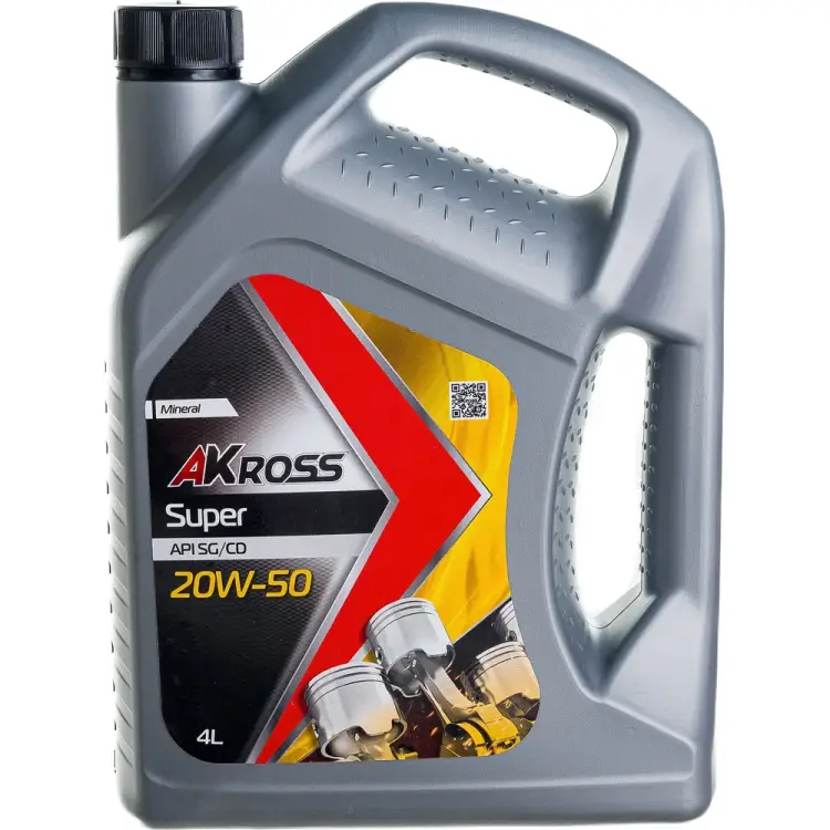 Моторное минеральное масло AKross SUPER 20W-50 SG/CD AKS0002MOM