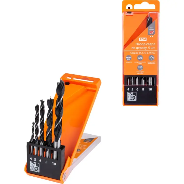 Набор сверл по дереву TDM ELECTRIC Рубин SQ1093-0201