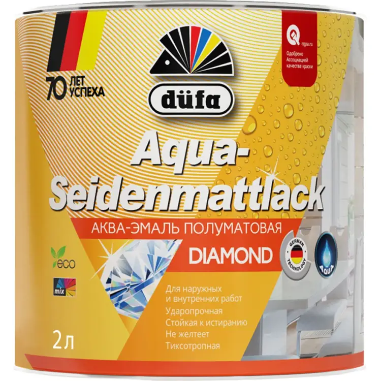 Эмаль Dufa AQUA-SEIDENMATTLACK МП00-010175