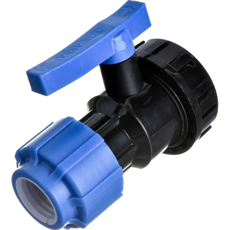 Разъемный компрессионный кран Политэк ТПК-АКВА 554222534