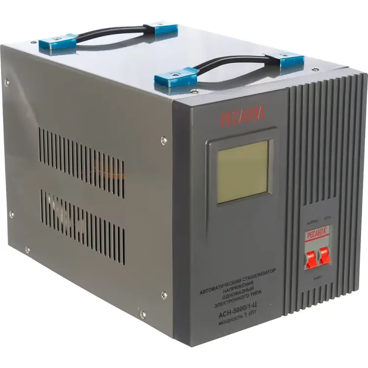 Однофазный стабилизатор напряжения Ресанта АСН 5000/1-Ц Однофазный стабилизатор напряжения Ресанта АСН 5000/1-Ц