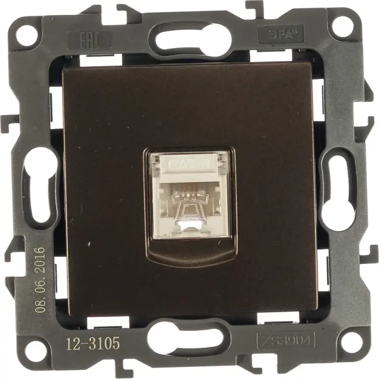 Телефонная розетка ЭРА Эра12 12310513 Б0019343