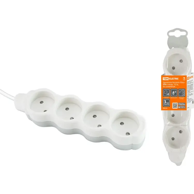 Бытовой удлинитель TDM ELECTRIC Люкс УЛ4 SQ1303-0189 Бытовой удлинитель TDM ELECTRIC Люкс УЛ4 SQ1303-0189