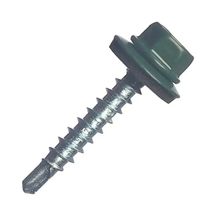 Кровельный саморез по дереву МЕТАЛЛСЕРВИС 4,8x29 ral 6005 зелёный мох, 1 кг, ведро мс 1250446