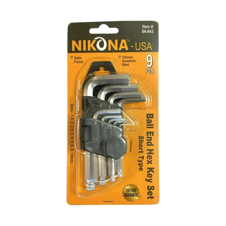 Набор шестигранных ключей NIKONA 04-943
