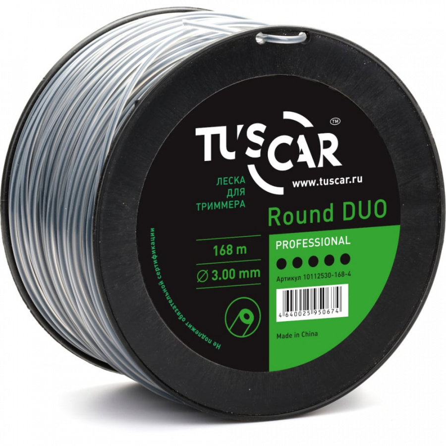 Леска для триммера TUSCAR Round DUO Professional