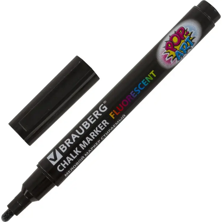 Сухостираемый меловой маркер для гладких поверхностей BRAUBERG POP-ART 151525